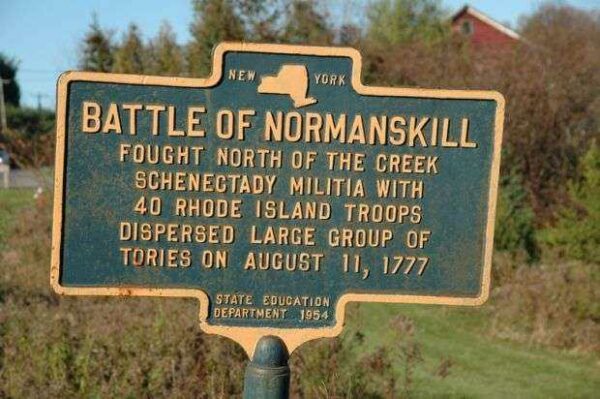 BATTLE OF NORMANSKILL REVOLUTIONARY WAR MEMORIAL MARKER