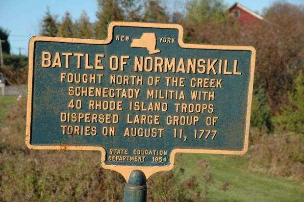BATTLE OF NORMANSKILL REVOLUTIONARY WAR MEMORIAL MARKER