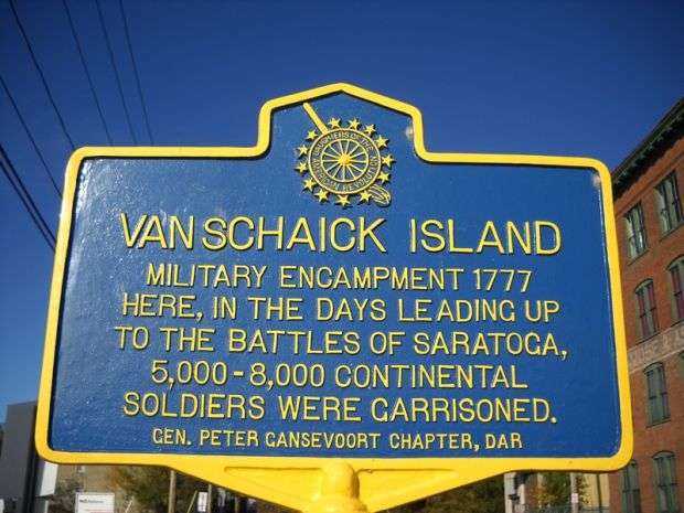 VAN SCHAICK ISLAND REVOLUTIONARY WAR MEMORIAL MARKER