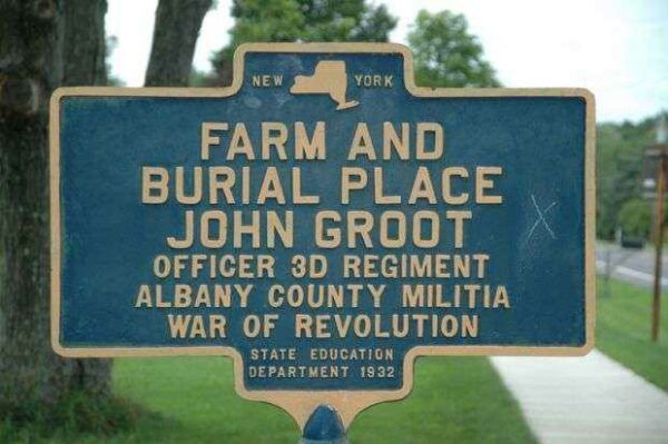 JOHN GROOT REVOLUTIONARY WAR MEMORIAL MARKER