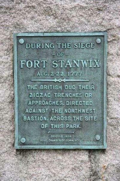 DURING THE SIEGE OF FORT STANWIX REVOLUTIONARY WAR MEMORIAL