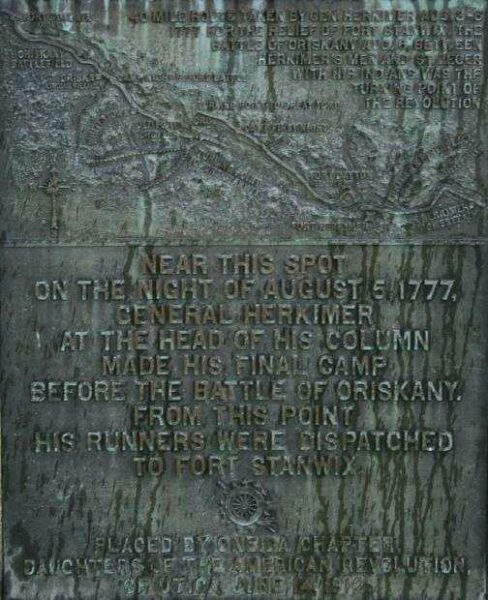 ON THE NIGHT OF AUGUST 5, 1777 REVOLUTIONARY WAR MEMORIAL