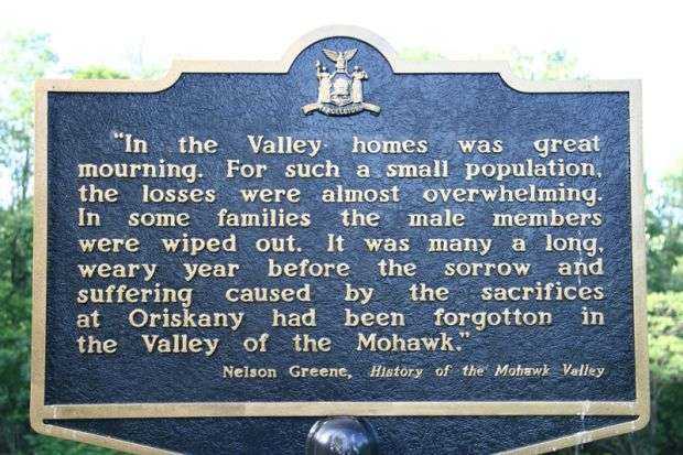 IN THE VALLEY OF THE MOHAWK REVOLUTIONARY WAR MEMORIAL MARKER