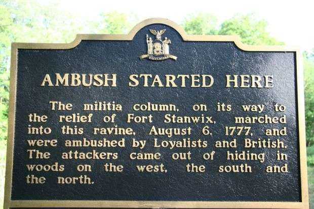 AMBUSH STARTED HERE REVOLUTIONARY WAR MEMORIAL MARKER