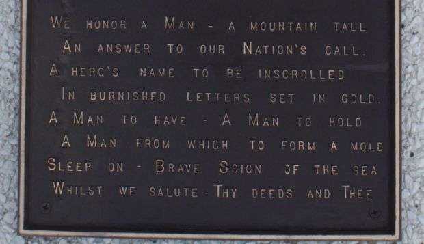 JAMES H. FLATLEY, JR. WAR MEMORIAL PLAQUE