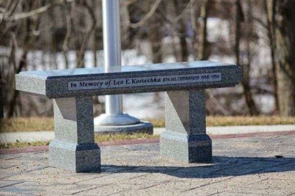 IN MEMORY OF LEO E. KOSTECHKA MEMORIAL BENCH