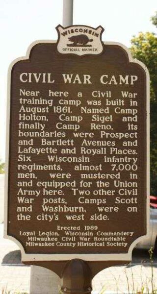 CIVIL WAR CAMP MEMORIAL MARKER