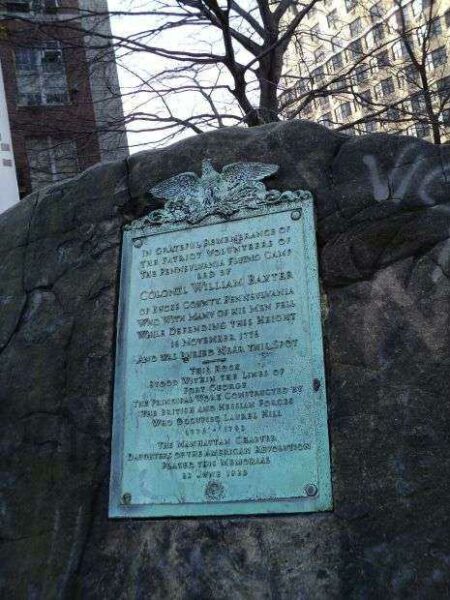 COLONEL WILLIAM BAXTER REVOLUTIONARY WAR MEMORIAL