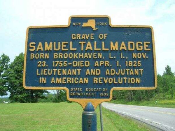 SAMUEL TALLMADGE REVOLUTIONARY WAR MEMORIAL MARKER