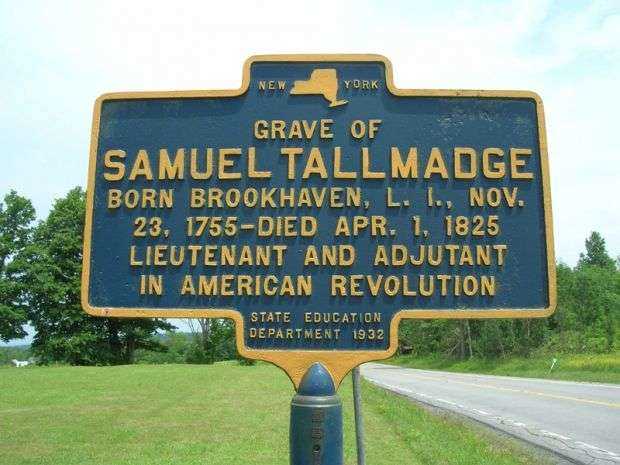 SAMUEL TALLMADGE REVOLUTIONARY WAR MEMORIAL MARKER