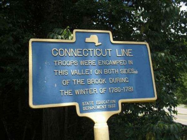 CONNECTICUT LINE REVOLUTIONARY WAR MEMORIAL MARKER