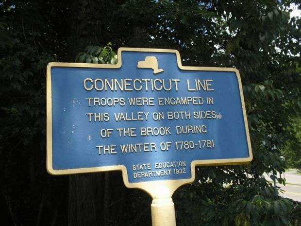 CONNECTICUT LINE REVOLUTIONARY WAR MEMORIAL MARKER