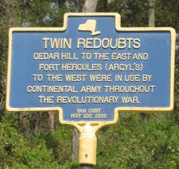 TWIN REDOUBTS REVOLUTIONARY WAR MEMORIAL MARKER