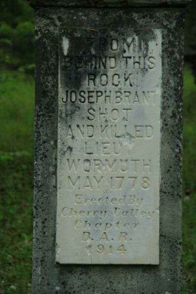 LIEUT WORMUTH REVOLUTIONARY WAR MEMORIAL