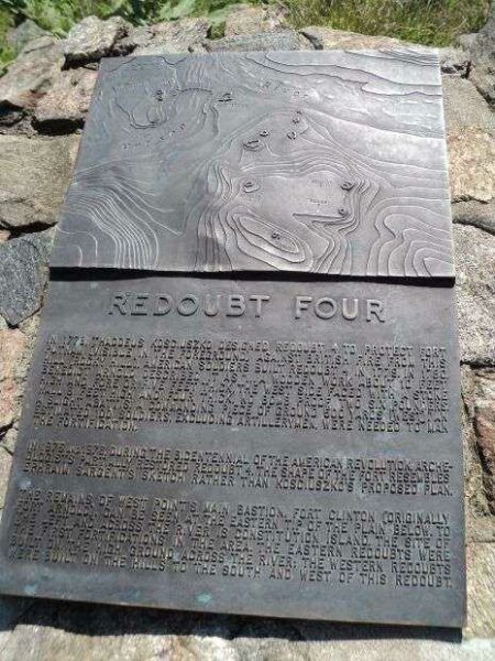 REDOUBT FOUR REVOLUTIONARY WAR MEMORIAL PLAQUE