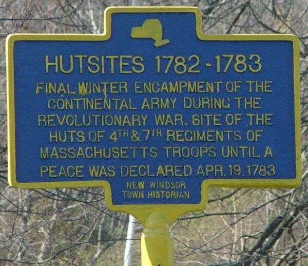 HUTSITES 1782-1783 REVOLUTIONARY WAR MEMORIAL MARKER