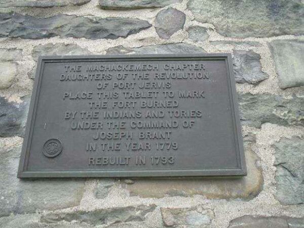 FORT BURNED BY INDIANS REVOLUTIONARY WAR MEMORIAL PLAQUE