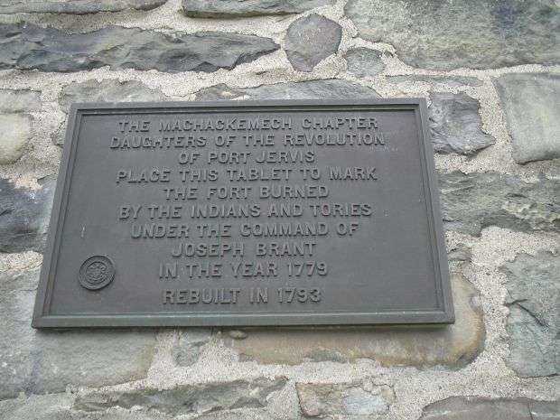 FORT BURNED BY INDIANS REVOLUTIONARY WAR MEMORIAL PLAQUE