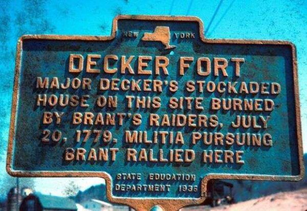 DECKER FORT REVOLUTIONARY WAR MEMORIAL MARKER