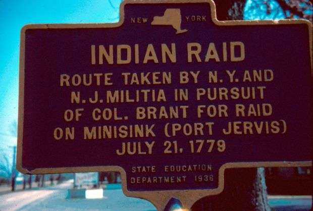 INDIAN RAID REVOLUTIONARY WAR MEMORIAL MARKER