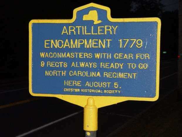 ARTILLERY ENCAMPMENT 1779 REVOLUTIONARY WAR MEMORIAL MARKER