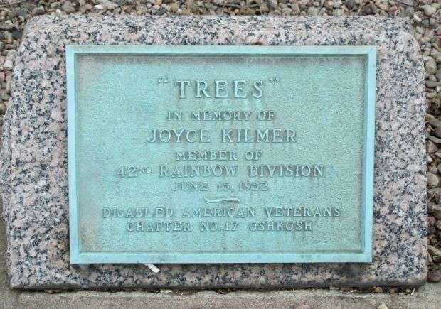 “TREES” IN MEMORY OF JOYCE KILMER MEMORIAL TREES PLAQUE