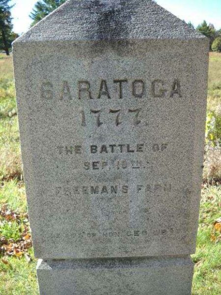 SARATOGA 1777 FREEMAN’S FARM REVOLUTIONARY WAR MEMORIAL