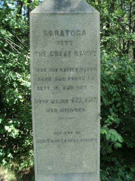 SARATOGA 1777 THE GREAT RAVINE REVOLUTIONARY WAR MEMORIAL