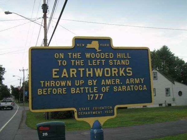 EARTHWORKS REVOLUTIONARY WAR MEMORIAL MARKER