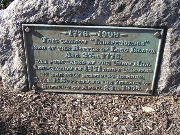 THIS CANNON “INDEPENDENCE” REVOLUTIONARY WAR MEMORIAL CANNON PLAQUE