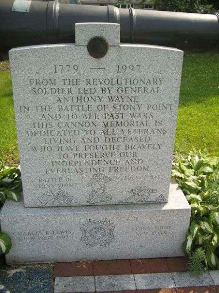 STONY POINT REVOLUTIONARY WAR MEMORIAL CANNON FACE