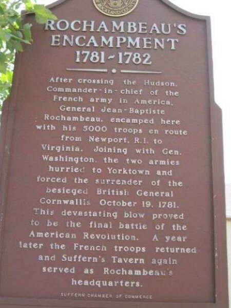 ROCHAMBEAU’S ENCAMPMENT REVOLUTIONARY WAR MEMORIAL MARKER