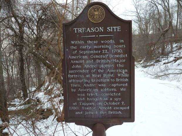 TREASON SITE REVOLUTIONARY WAR MEMORIAL MARKER