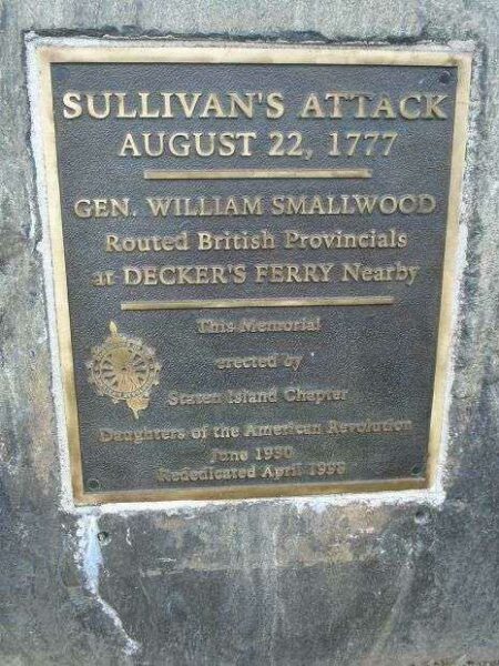 SULLIVAN’S ATTACK REVOLUTIONARY WAR MEMORIAL PLAQUE