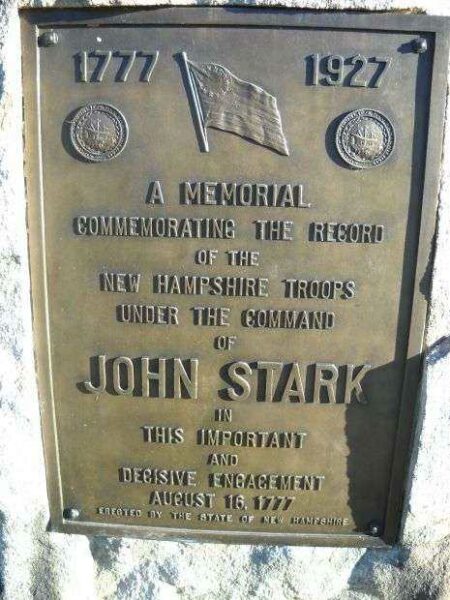 NEW HAMPSHIRE TROOPS REVOLUTIONARY WAR MEMORIAL PLAQUE