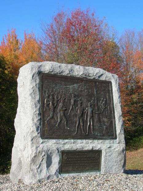 MASSACHUSETTS VOLUNTEERS AT BENNINGTON REVOLUTIONARY WAR MEMORIAL