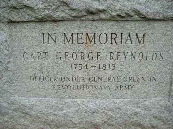 CAPT. GEORGE REYNOLDS REVOLUTIONARY WAR MEMORIAL