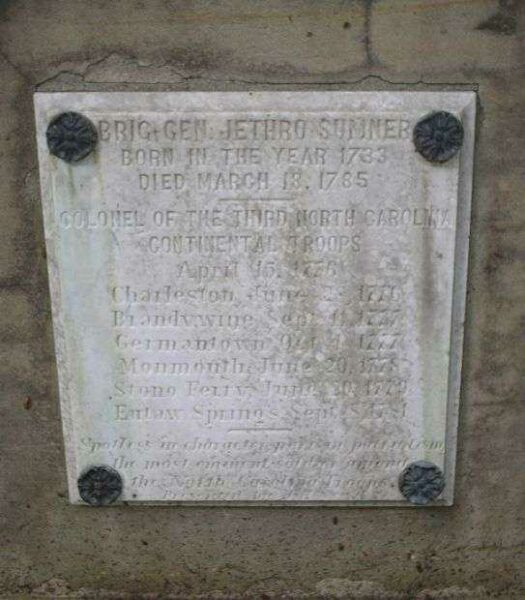 BRIG. GEN. JETHRO SUMMER REVOLUTIONARY WAR MEMORIAL