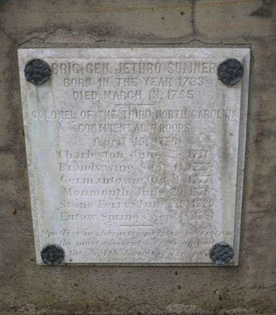 BRIG. GEN. JETHRO SUMMER REVOLUTIONARY WAR MEMORIAL