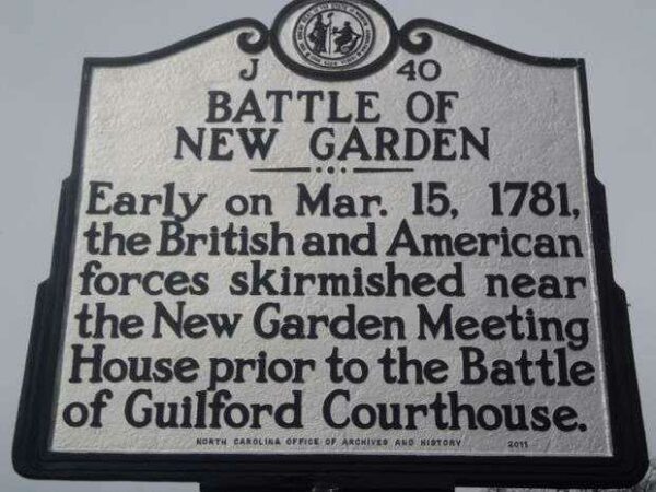 BATTLE OF NEW GARDEN REVOLUTIONARY WAR MEMORIAL MARKER