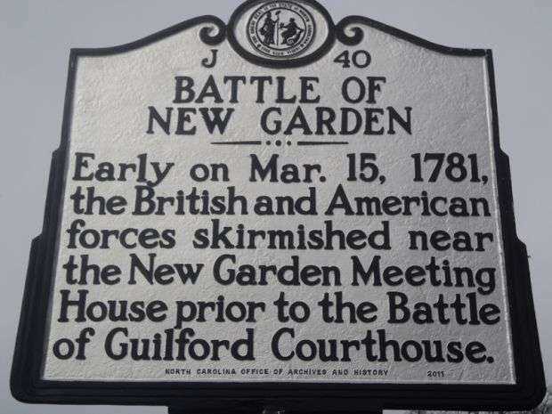 BATTLE OF NEW GARDEN REVOLUTIONARY WAR MEMORIAL MARKER