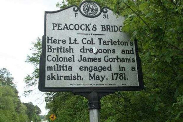 PEACOCK’S BRIDGE REVOLUTIONARY WAR MEMORIAL MARKER