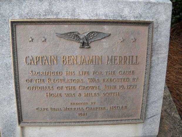 CAPTAIN BENJAMIN MERRILL REVOLUTIONARY WAR MEMORIAL