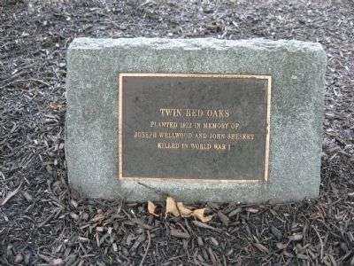 JOSEPH WELLWOOD AND JOHN SHESKEY STREET TREE MEMORIAL PLAQUE