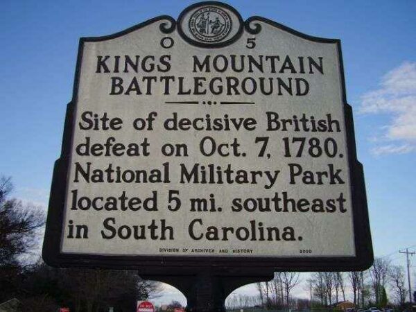 KIINGS MOUNTAIN BATTLEGROUND REVOLUTIONARY WAR MEMORIAL MARKER