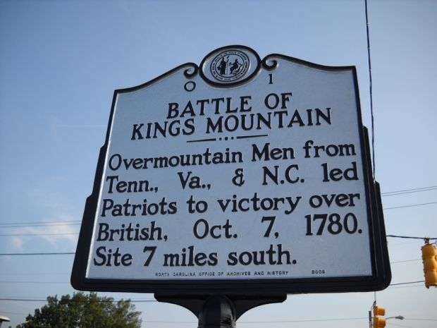 BATTLE OF KINGS MOUNTAIN REVOLUTIONARY WAR MEMORIAL MARKER