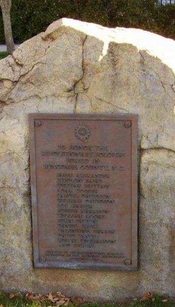 TO HONOR REVOLUTIONARY SOLDIERS WAR MEMORIAL