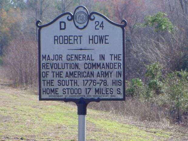 ROBERT HOWE REVOLUTIONARY WAR MEMORIAL MARKER