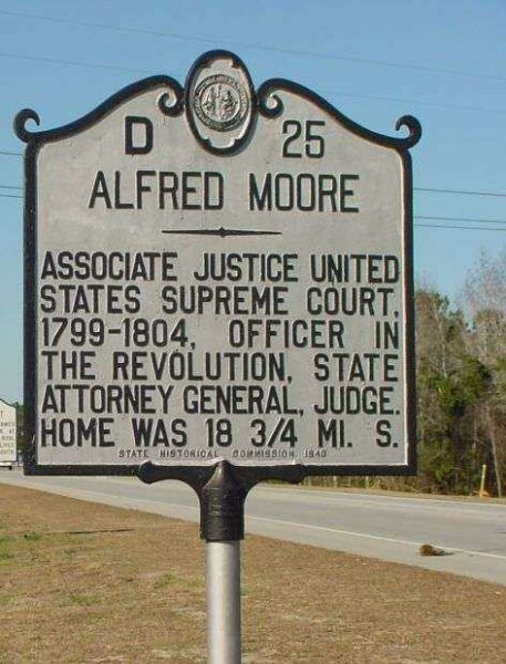 ALFRED MOORE REVOLUTIONARY WAR MEMORIAL MARKER