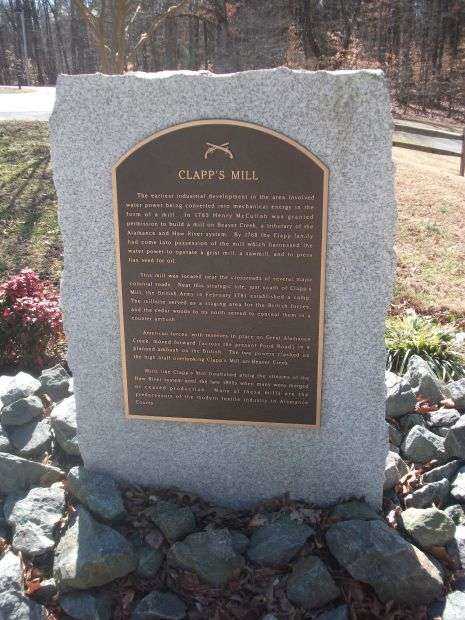 BATTLE OF CLAPP’S MILL REVOLUTIONARY WAR MEMORIAL PLAQUE VI